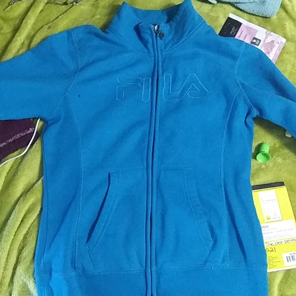 Fila Teal Zip up❄❄ FREE WHEN YOU SPEND $45 - Picture 2 of 3